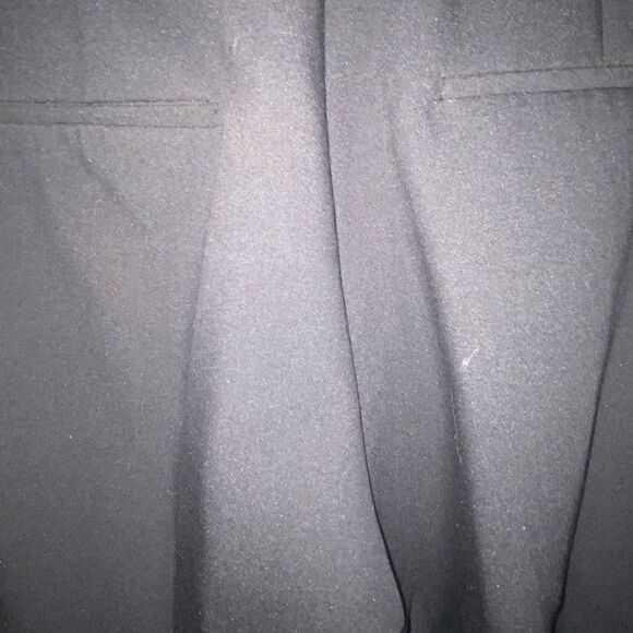 Zara Basic Cropped Wide Leg Black Pants Side Stripe with ZARA repeated Size L - Picture 6 of 13